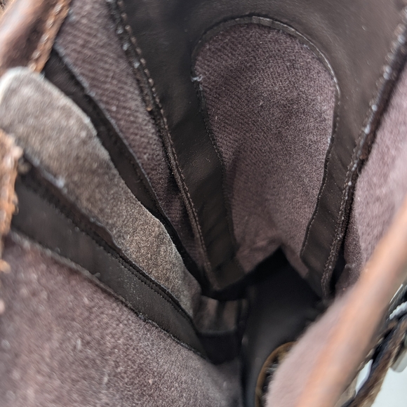 Timberland Women's 7.5 Tobacco Brown Lace-Up Full Zip Leather Mid Calf Boots - Picture 11 of 16